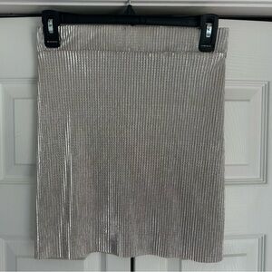 Metallic Mini Skirt
